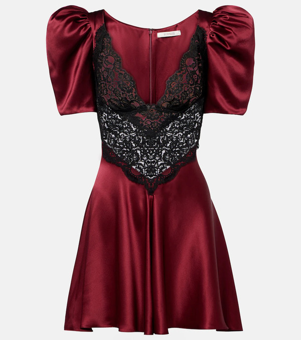  Rodarte Rodarte Lace-trimmed Silk Cocktail Dress 