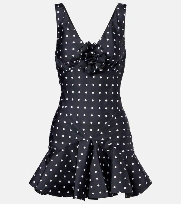  Rodarte Rodarte Polka-dot Silk Twill Minidress 