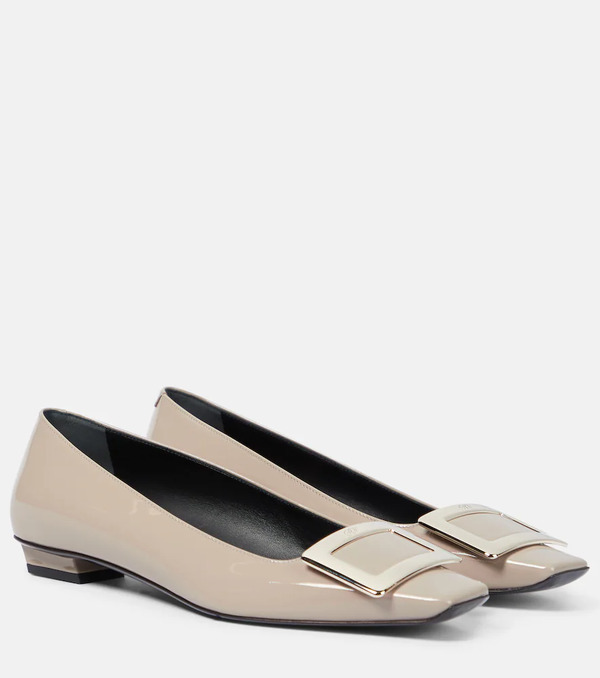  Roger Vivier Roger Vivier Belle Vivier Patent-leather Ballet Flats 
