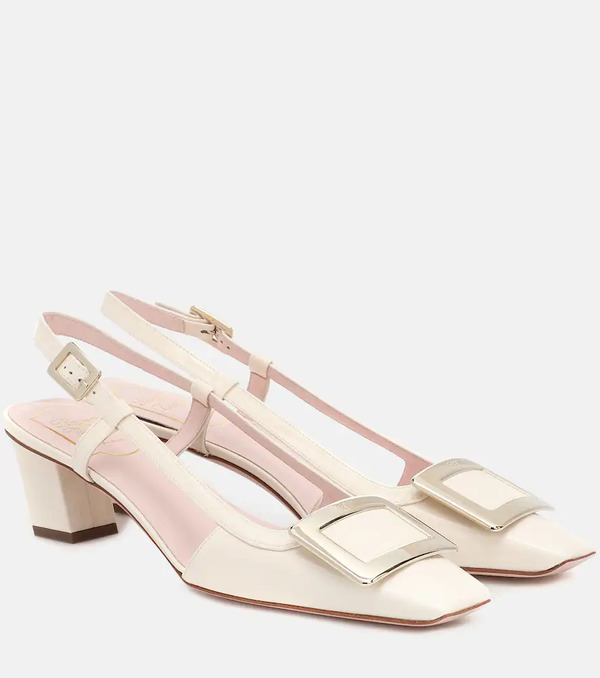  Roger Vivier Roger Vivier Belle Vivier 45 Patent Leather Slingback Pumps 
