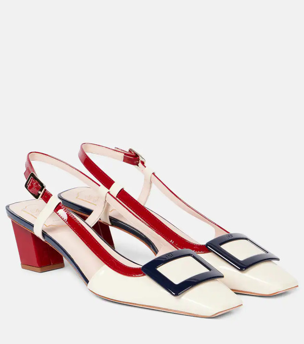  Roger Vivier Roger Vivier Belle Vivier 45 Patent Leather Slingback Pumps 