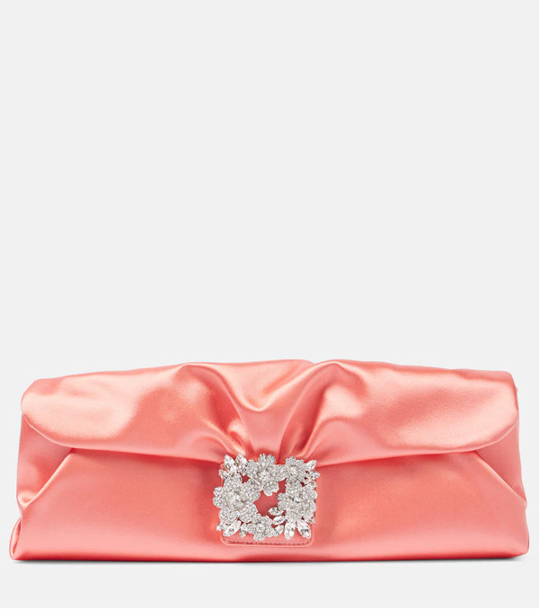  Roger Vivier Roger Vivier Efflorescence Embellished Satin Clutch 