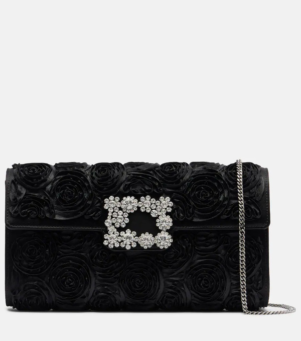 Roger Vivier Roger Vivier Efflorescence Embellished Satin Clutch 