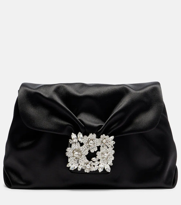  Roger Vivier Roger Vivier Efflorescence Mini Satin Clutch 