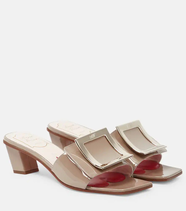  Roger Vivier Roger Vivier Love Vivier Patent Leather Sandals 