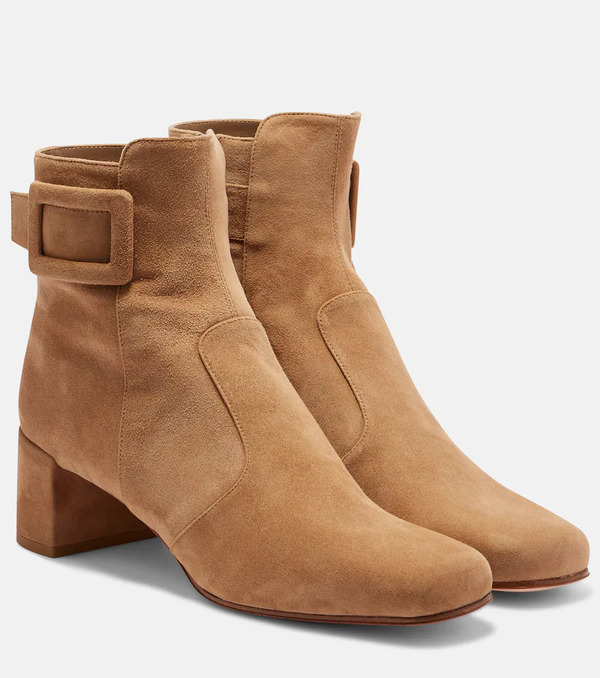  Roger Vivier Roger Vivier Trã¨s Vivier Polly 45 Leather Ankle Boots 