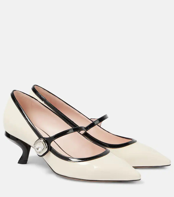  Roger Vivier Roger Vivier Virgule 55 Patent Leather Mary Jane Pumps 