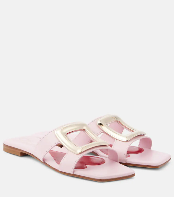  Roger Vivier Roger Vivier Viv' By The Sea Leather Sandals 