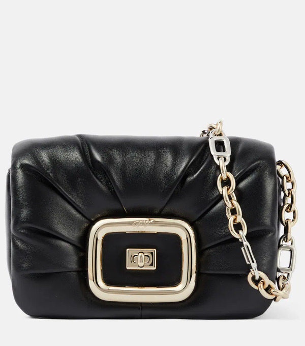  Roger Vivier Roger Vivier Viv' Mini Leather Shoulder Bag 