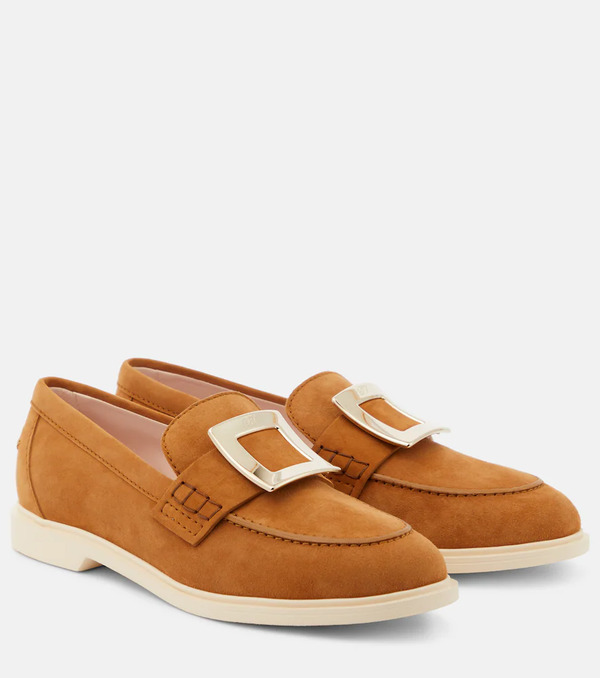  Roger Vivier Roger Vivier Viv' Rangers Suede Loafers 