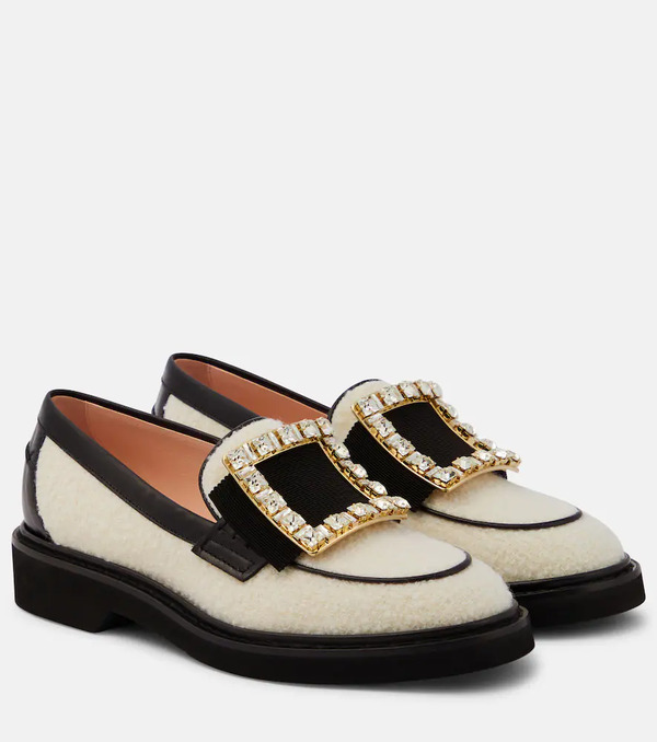  Roger Vivier Roger Vivier Viv' Rangers Wool Bouclã© Loafers 