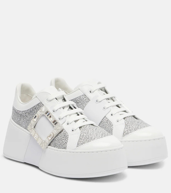  Roger Vivier Roger Vivier Viv' Skate Embellished Sneakers 