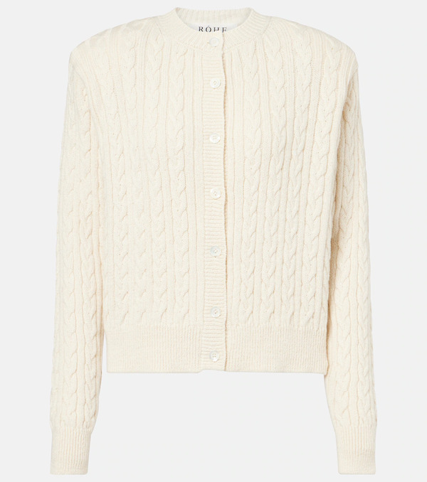  Rohe Rã³he Cable-knit Cotton And Wool Cardigan 