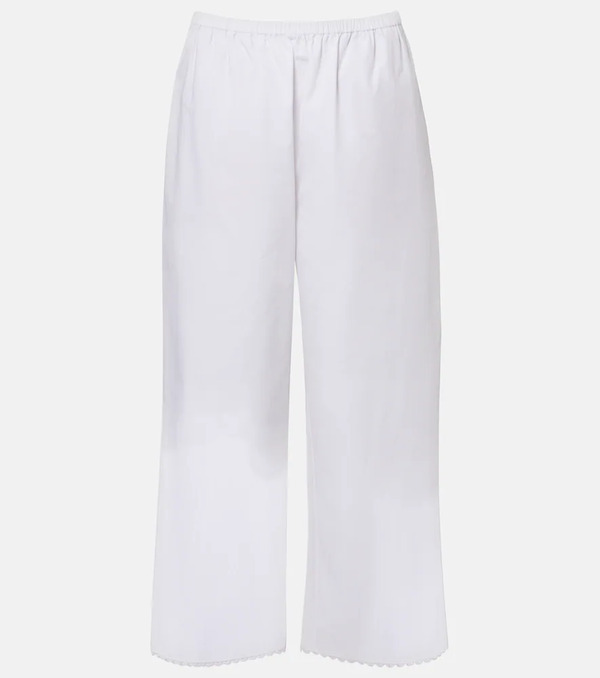  Rohe Rã³he Embroidered Cotton Poplin Wide-leg Pants 