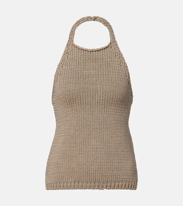  Rohe Rã³he Knitted Halterneck Cotton Top 