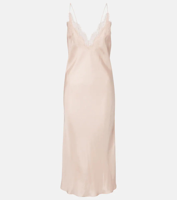  Rohe Rã³he Lace-trimmed Silk Satin Slip Dress 