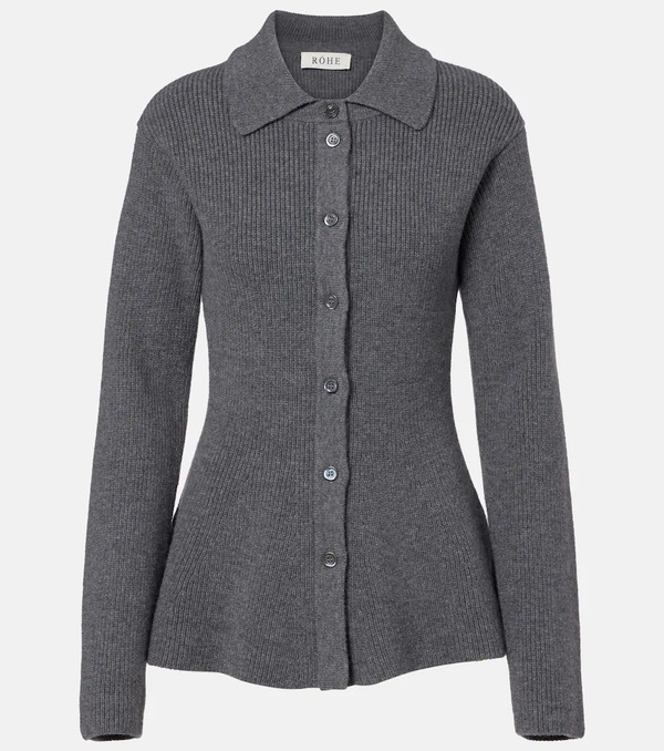  Rohe Rã³he Ribbed-knit Wool And Cashmere Cardigan 