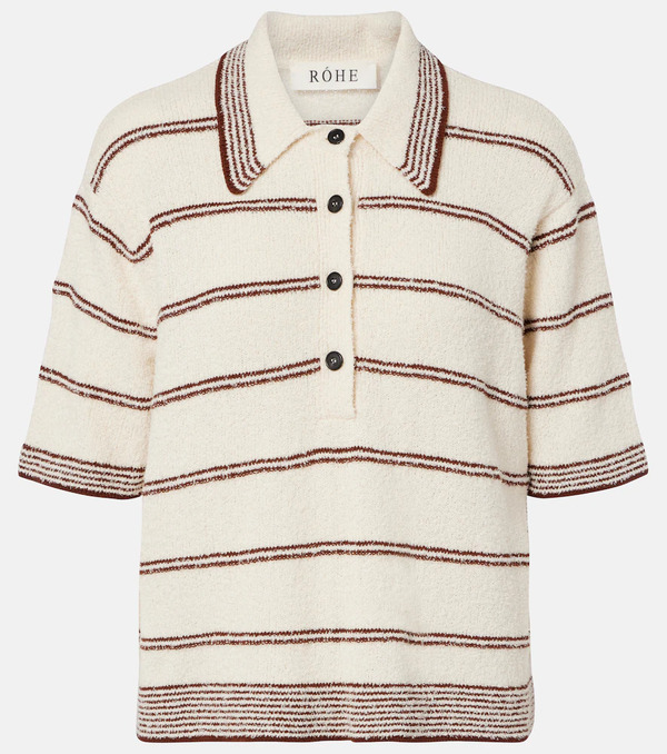  Rohe Rã³he Striped Cotton-blend Polo Shirt 