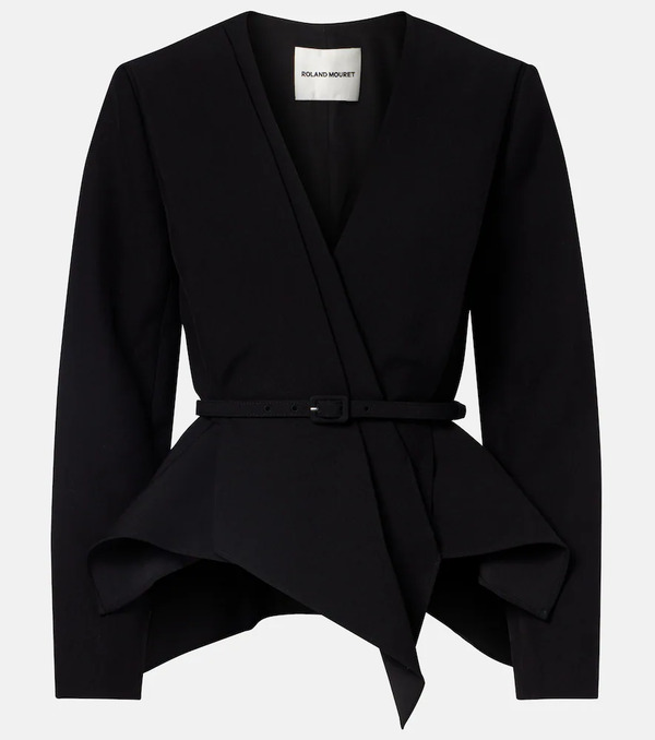  Roland Mouret Roland Mouret Asymmetric Draped Crãªpe Blazer 
