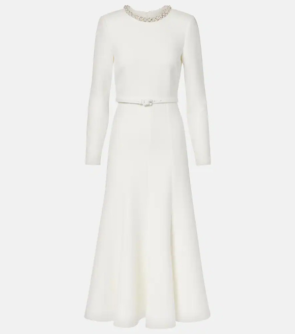  Roland Mouret Roland Mouret Crystal-embellished Crãªpe Cocktail Dress 