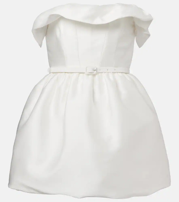  Roland Mouret Roland Mouret Ruffled Draped Strapless Minidress 