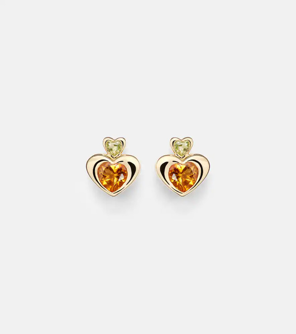  Roxanne First Roxanne First 14kt Gold Single Earring With Citrine And Peridot 