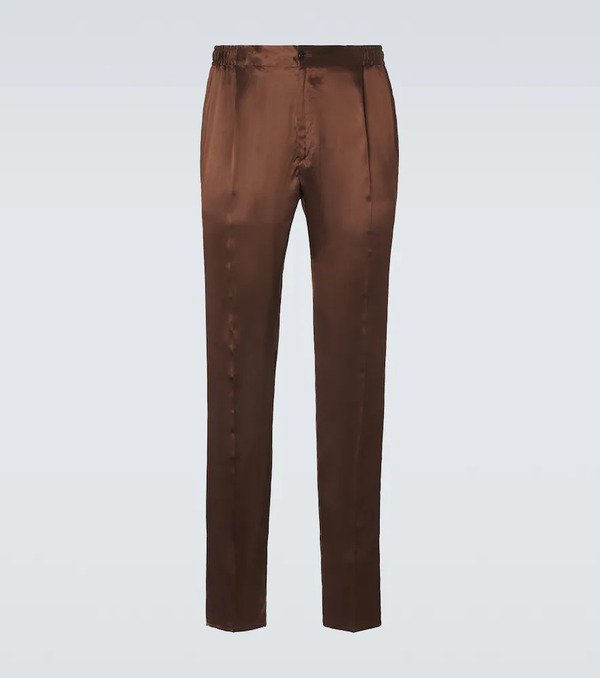  Rubinacci Rubinacci Reversible Silk Straight Pants 