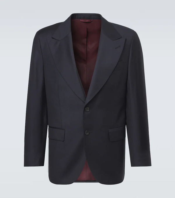  Rubinacci Rubinacci Single-breasted Virgin Wool Blazer 