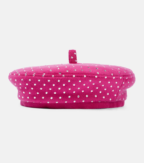  Ruslan Baginskiy Ruslan Baginskiy Embellished Wool-blend Beret 