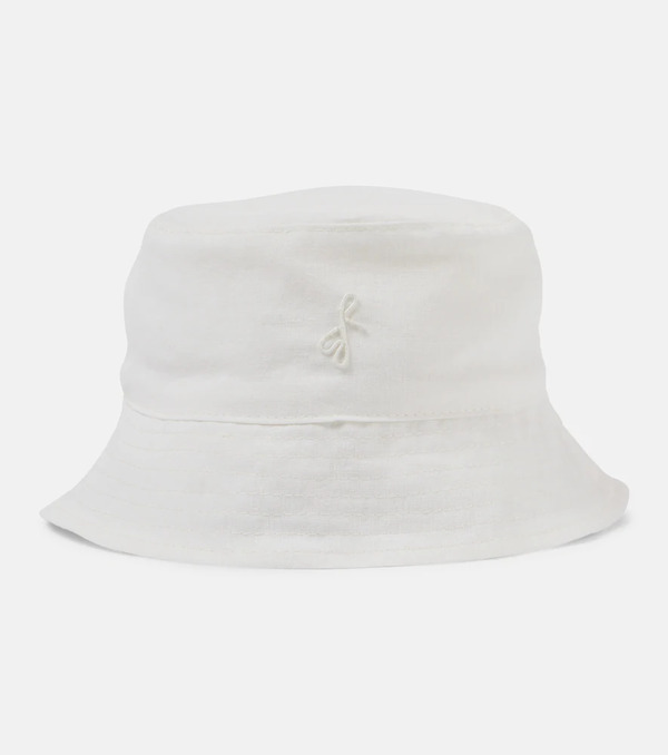  Ruslan Baginskiy Ruslan Baginskiy Monogram Linen Bucket Hat 