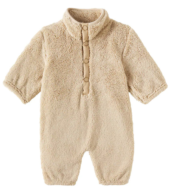  Rylee + Cru Rylee + Cru Baby Fuzzy Teddy Onesie 