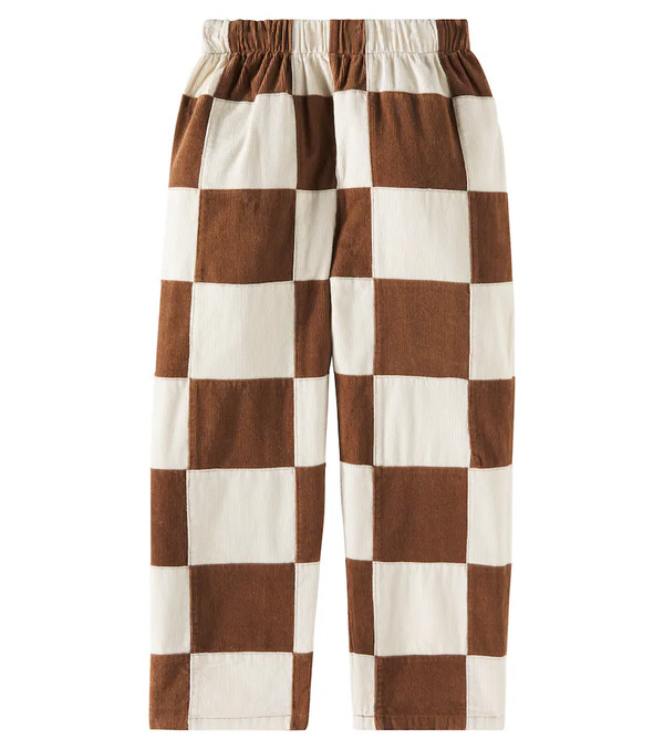  Rylee + Cru Rylee + Cru Checked Cotton Straight Pants 