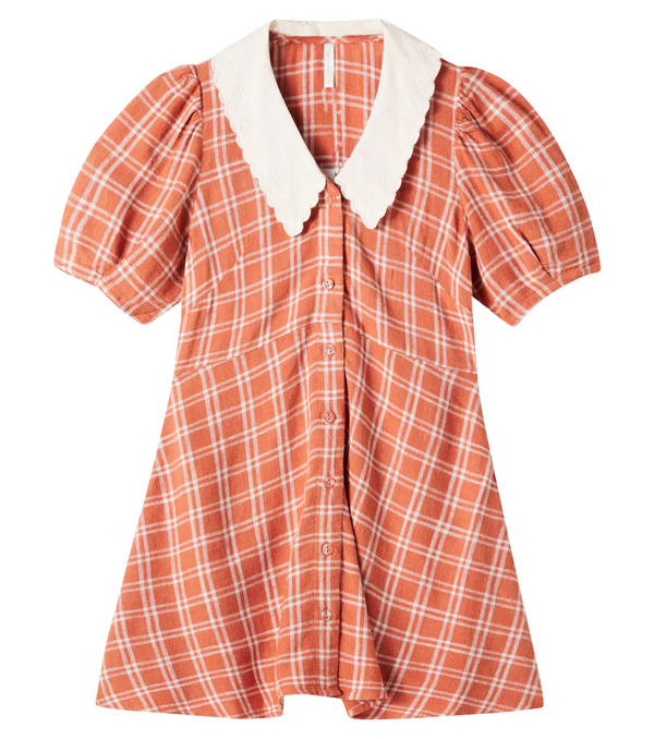  Rylee + Cru Rylee + Cru Del Mar Checked Linen-blend Dress 