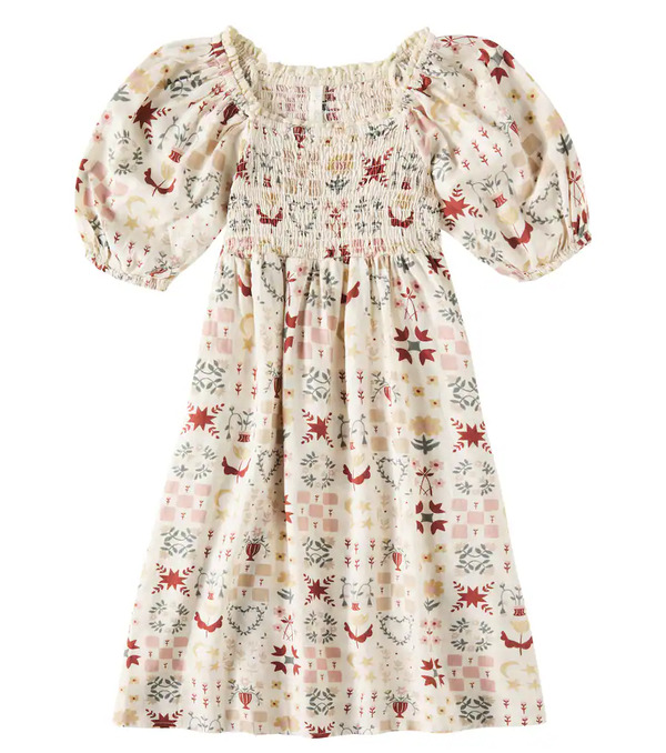  Rylee + Cru Rylee + Cru Della Balloon-sleeve Linen-blend Dress 
