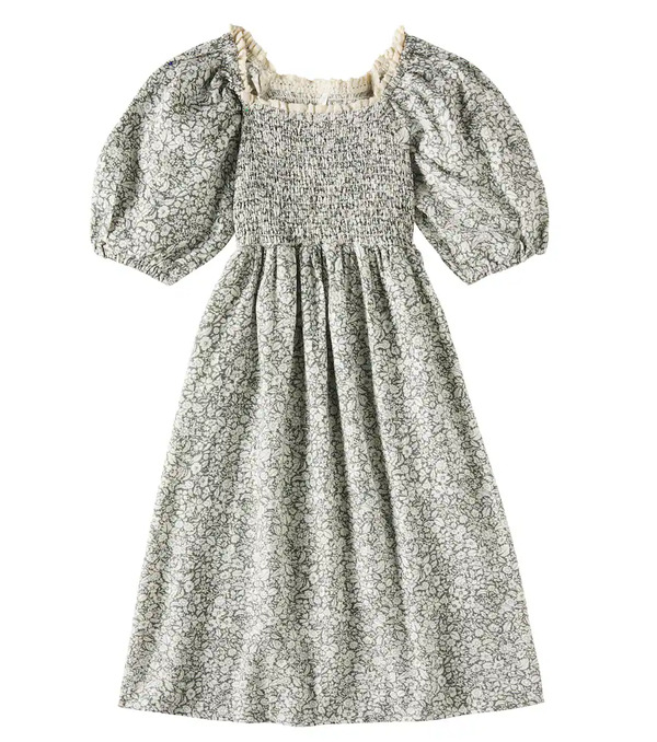  Rylee + Cru Rylee + Cru Della Balloon-sleeve Linen-blend Dress 