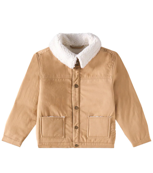  Rylee + Cru Rylee + Cru Faux Shearling-trimmed Cotton Jacket 