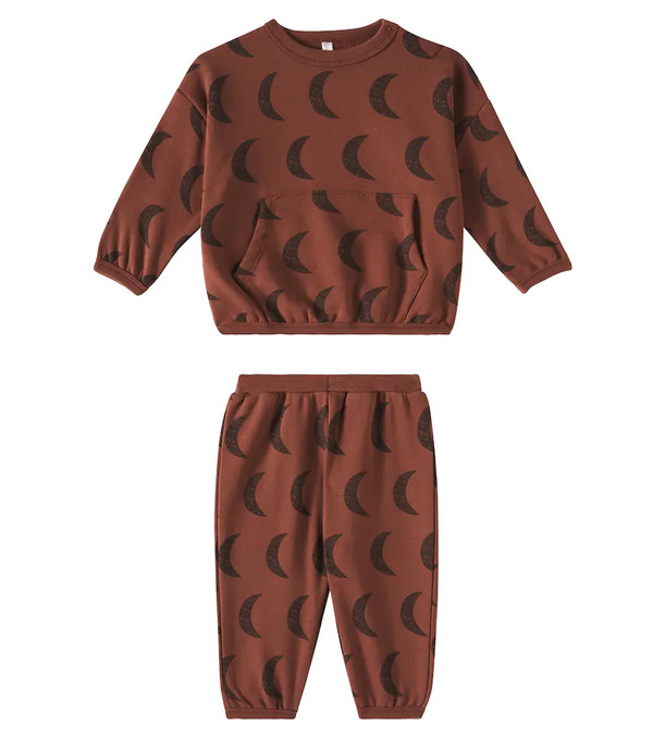  Rylee + Cru Rylee + Cru Moons Sweatshirt And Sweatpants Set 