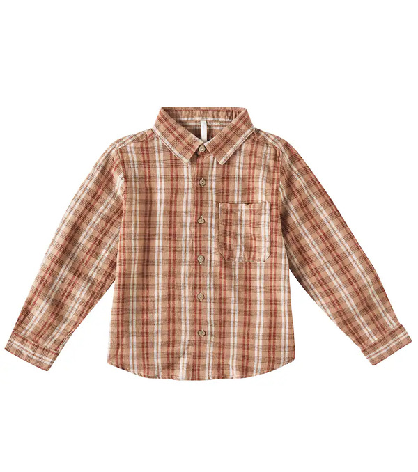  Rylee + Cru Rylee + Cru Plaid Linen-blend Shirt 