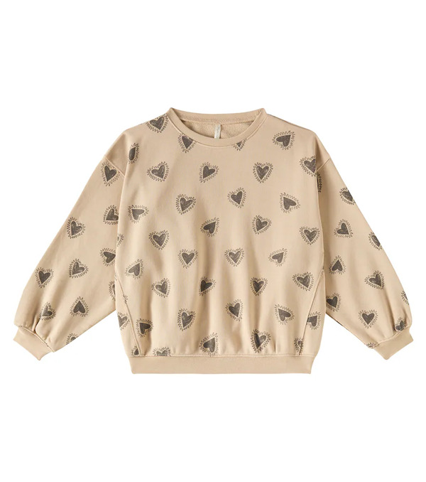  Rylee + Cru Rylee + Cru Printed Cotton-blend Fleece Sweatshirt 