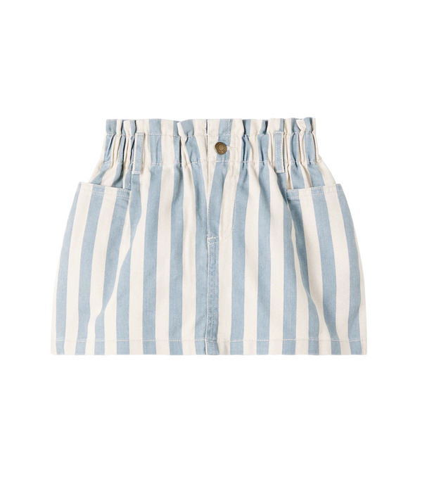  Rylee + Cru Rylee + Cru Striped Gathered Denim Skirt 