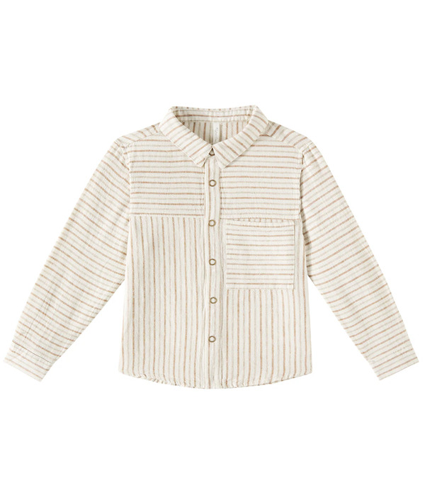  Rylee + Cru Rylee + Cru Walker Pinstripe Linen-blend Shirt 