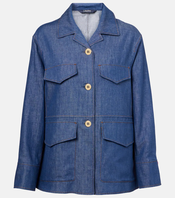 's Max Mara 's Max Mara Ginny Cotton And Linen Twill Jacket 