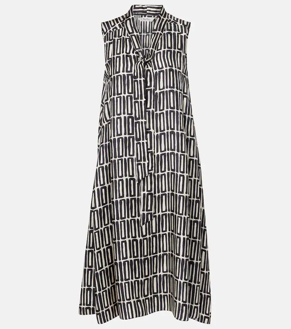  's Max Mara 's Max Mara Jackie Silk Twill Midi Dress 