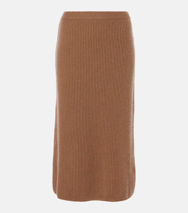  's Max Mara 's Max Mara Just Ribbed-knit Wool And Cashmere Midi Skirt 