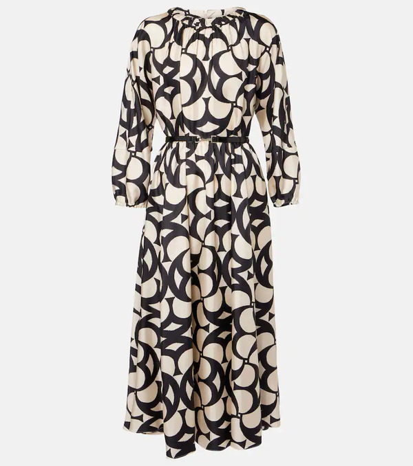  's Max Mara 's Max Mara Nina Silk Twill Maxi Dress 