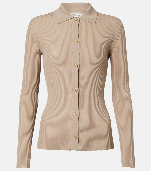  's Max Mara 's Max Mara Ribbed-knit Wool Cardigan 