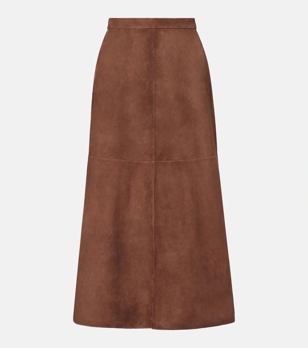  's Max Mara 's Max Mara Suede Midi Skirt 