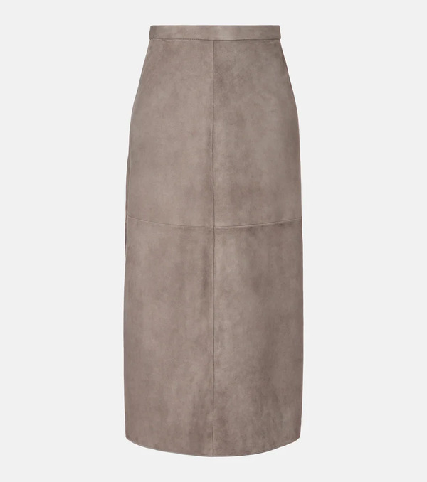  's Max Mara 's Max Mara Suede Midi Skirt 