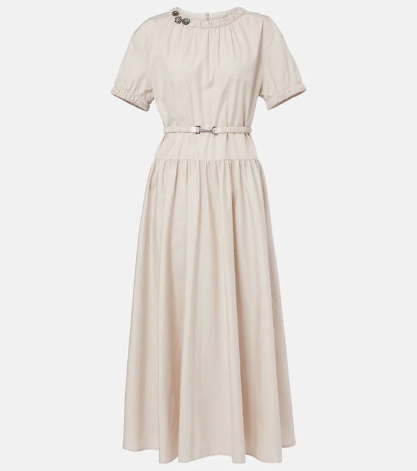  's Max Mara 's Max Mara Terry Cotton Poplin Midi Dress 