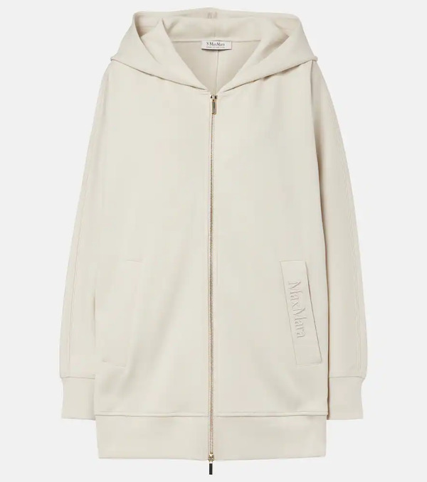  's Max Mara 's Max Mara Verbano Cotton Jersey Zip-up Hoodie 